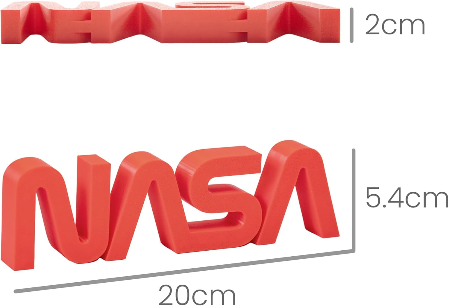 NASA 3Dロゴ - 20cm, NASAワームロゴ